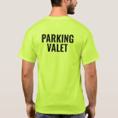 Persoonlijk naam valet parkeerbediende shirt (Achterkant)