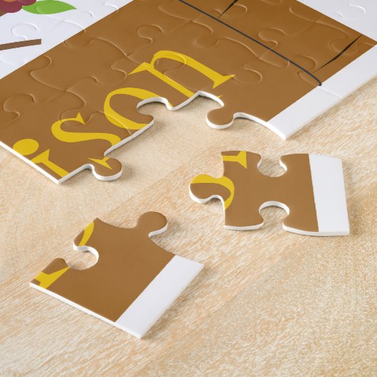 Persoonlijk naambord voor kinderen legpuzzel (Zijkant)