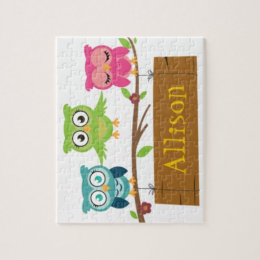 Persoonlijk naambord voor kinderen legpuzzel (Verticaal)