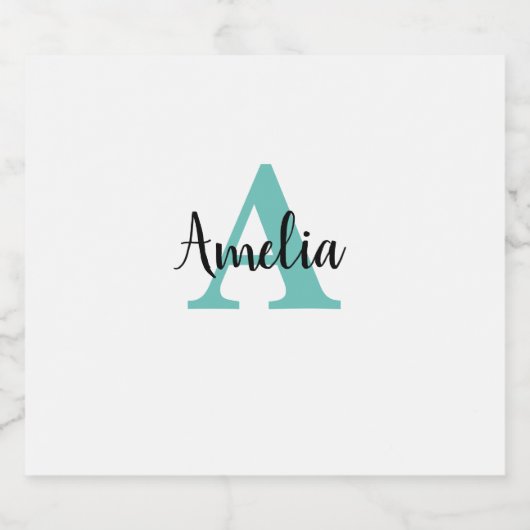 Persoonlijk naammonogram bier etiket (Enkel label)