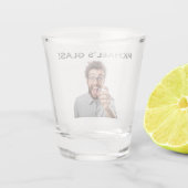 Persoonlijk naammonogram foto cadeau shot glas (Achterkant)