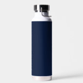 Persoonlijk naammonogram marineblauw zwart waterfles (Links)