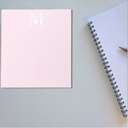 Persoonlijk naammonogram notitieblok
