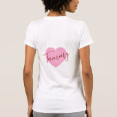 Persoonlijk naammonogram T - shirt | Roze ontwerp (Achterkant)