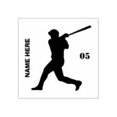 Persoonlijk naamnummer Baseball Rubberstempel (Afrduk)
