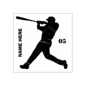 Persoonlijk naamnummer Baseball Rubberstempel (Afrduk)