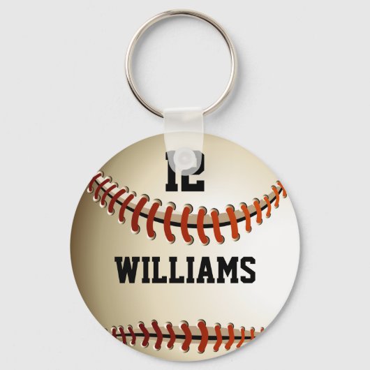 Persoonlijk naamnummer Baseball Sleutelhanger (Voorkant)