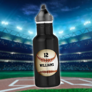 Persoonlijk naamnummer Baseball Waterfles