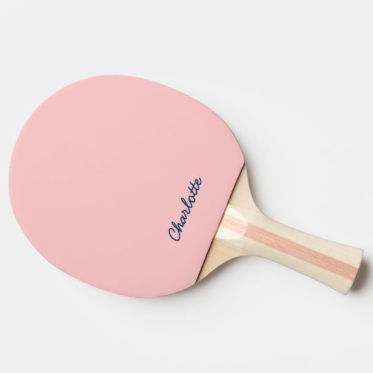 Persoonlijk naamscript Volledig bewerkbare kleuren Tafeltennisbatje (Zijkant)