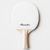 Persoonlijk naamscript Volledig bewerkbare kleuren Tafeltennisbatje (Voorkant)