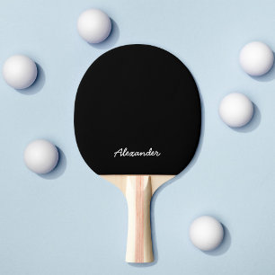 Persoonlijk naamscript Volledig bewerkbare kleuren Tafeltennisbatje