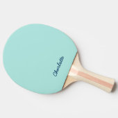 Persoonlijk naamscript Volledig bewerkbare kleuren Tafeltennisbatje (Zijkant)