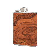 Persoonlijk namaak nep notenhout heupfles (Links)