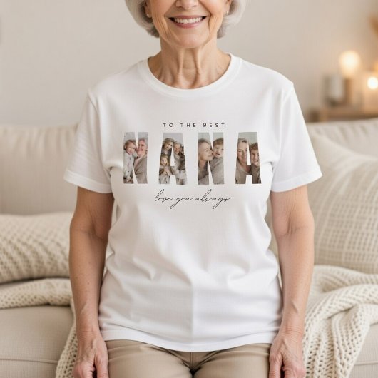 Persoonlijk NANA-foto T-shirt voor oma
