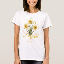 Persoonlijk Narcis Geboortebloem Naam T-shirt