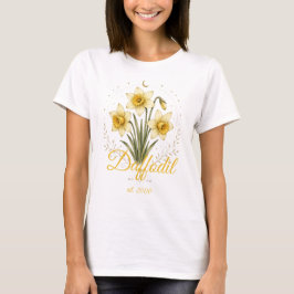 Persoonlijk Narcis Geboortebloem Naam T-shirt