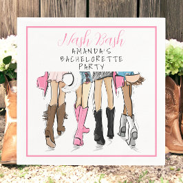 Persoonlijk Nash Bash Bachelorette Feest Cowgirl Servet