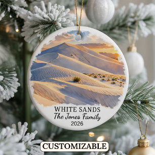 Persoonlijk National Park White Sands, New Mexico Keramisch Ornament