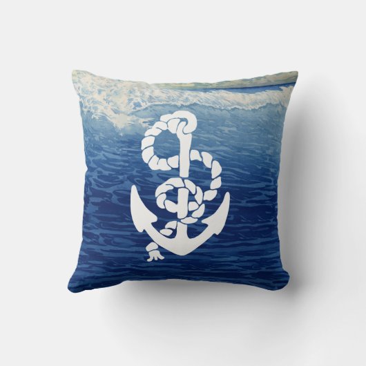 Persoonlijk Nautical Anchor Living the Dream Kussen (Achterkant)