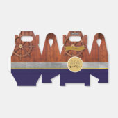 Persoonlijk NAUTISCH landelijk scheepswiel Gevel Bedankdoosjes (Uitgevouwen)