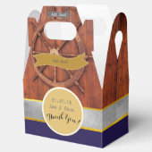 Persoonlijk NAUTISCH landelijk scheepswiel Gevel Bedankdoosjes (Geopend)