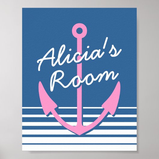 Persoonlijk nautisch poster voor de kinderkamer (Voorkant)