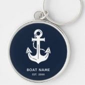 Persoonlijk Navy Anker Bootsouvenir Sleutelhanger (Voorkant)