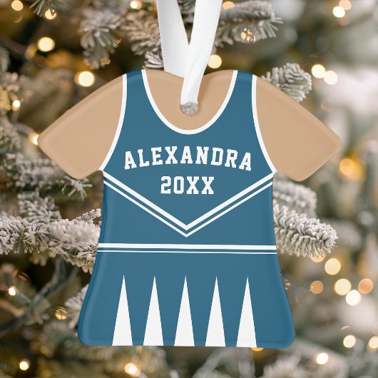 Persoonlijk Navy Cheerleader Uniform Ornament
