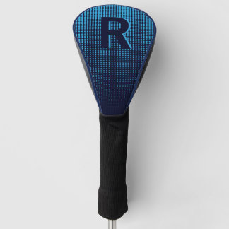 Persoonlijk Navy Halftone Monogram Initiaal Golfheadcover