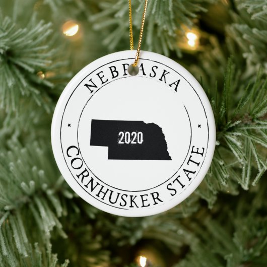Persoonlijk Nebraska-Ornament Keramisch Ornament (Boom)