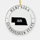 Persoonlijk Nebraska-Ornament Keramisch Ornament (Voorkant)