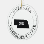 Persoonlijk Nebraska-Ornament Keramisch Ornament (Links)