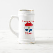 Persoonlijk Nederlands Kus me Ik ben Staal Bierpul (Links)