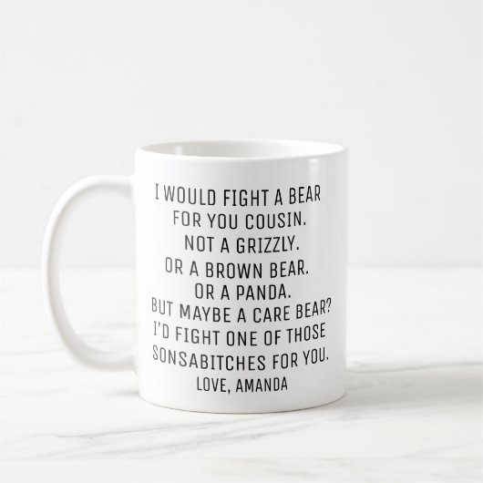 Persoonlijk neefje cadeau, Grappige neef Koffiemok (Links)