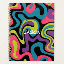 Persoonlijk Neon Abstract Patroon — Retro Design