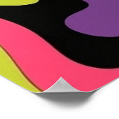 Persoonlijk Neon Abstract Patroon — Retro Design Poster (Hoek)