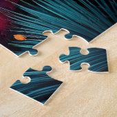 Persoonlijk Neon Bergen Rivier Legpuzzel (Zijkant)