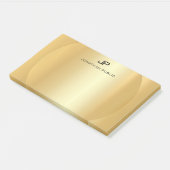 Persoonlijk nep goud elegant modern monogram post-it® notes (Schuin)