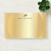 Persoonlijk nep goud elegant modern monogram post-it® notes (Kantoor)