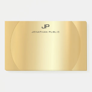 Persoonlijk nep goud elegant modern monogram post-it® notes