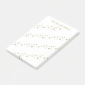 Persoonlijk nep zilver goud sterrenpatroon post-it® notes (Schuin)