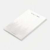 Persoonlijk nevelig bos-raster, modern mannelijk post-it® notes (Schuin)