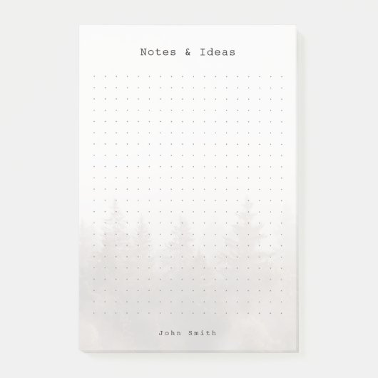 Persoonlijk nevelig bos-raster, modern mannelijk post-it® notes (Voorkant)