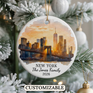 Persoonlijk New York City, Aangepast New York Keramisch Ornament