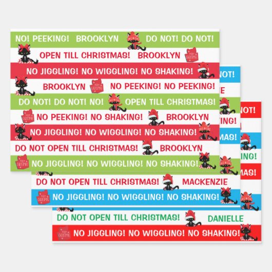 Persoonlijk Niet openen tot kerstcadeat Inpakpapier Vel (Set)