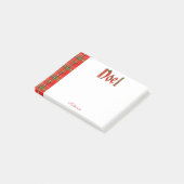 Persoonlijk: "Noel" - kersttartan Typografie Post-it® Notes (Schuin)