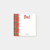 Persoonlijk: "Noel" - kersttartan Typografie Post-it® Notes (Voorkant)