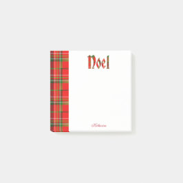 Persoonlijk: "Noel" - kersttartan Typografie Post-it® Notes