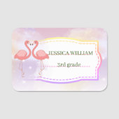 Persoonlijk noem ik Flamingo, terug naar school Naamplaatje (Voorkant)