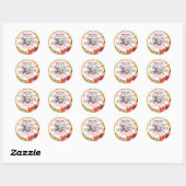 Persoonlijk Noordpool-sneeuwmannenkerstcadeau Ronde Sticker (Vel)